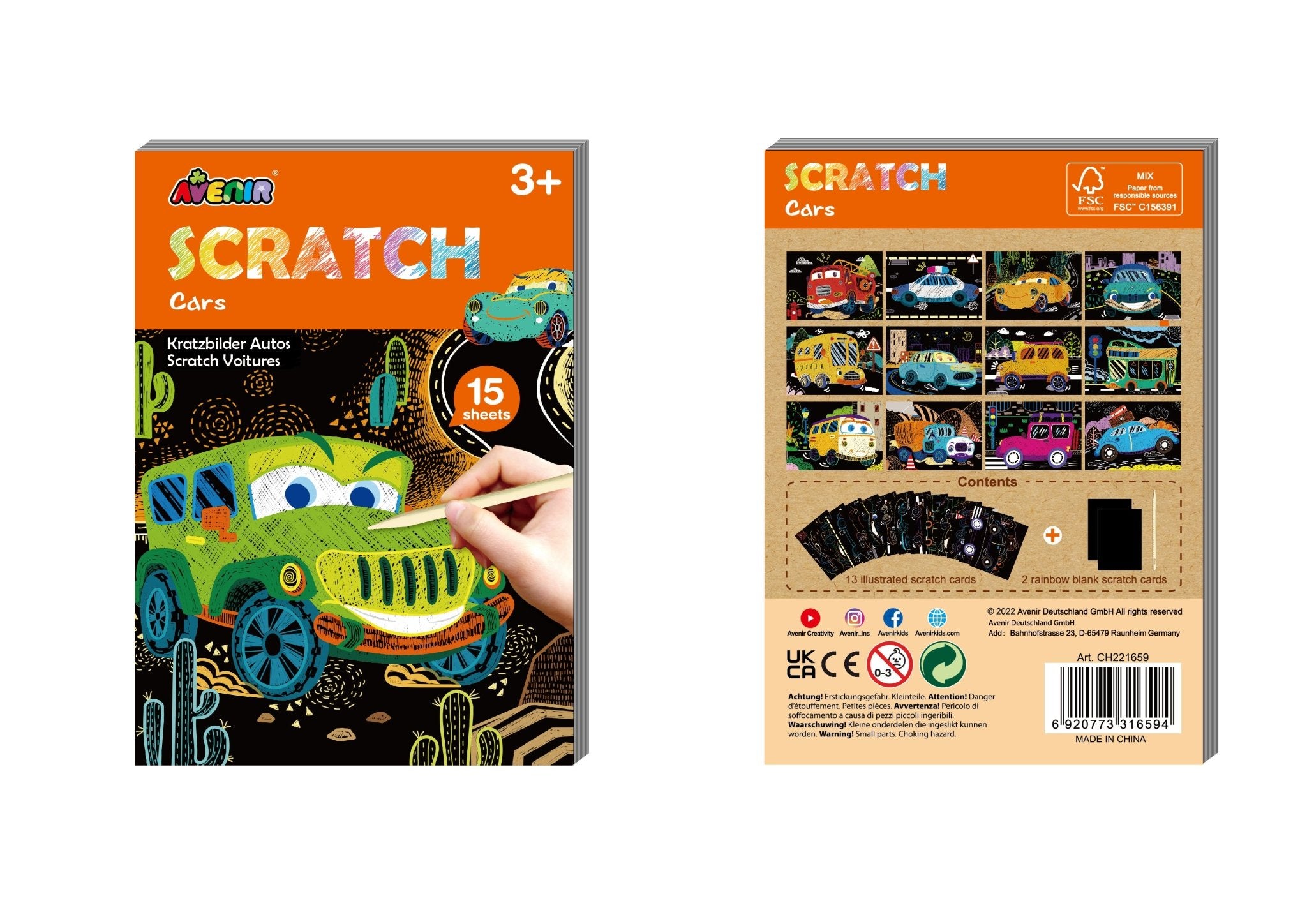 Avenir - Mini Scratch Book - Cars - Image 2
