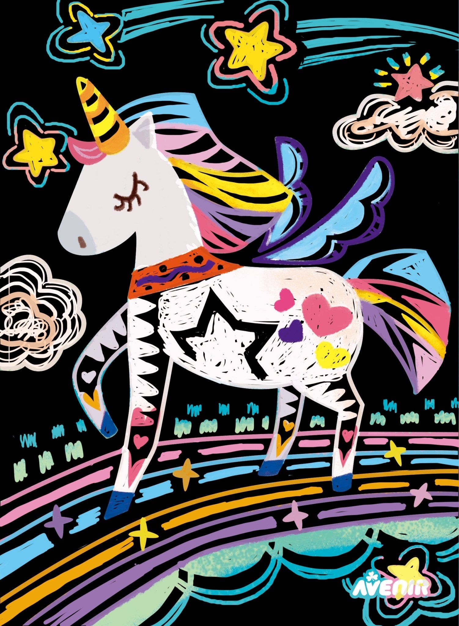 Avenir - Scratch Art - Magic Unicorn - Image 5