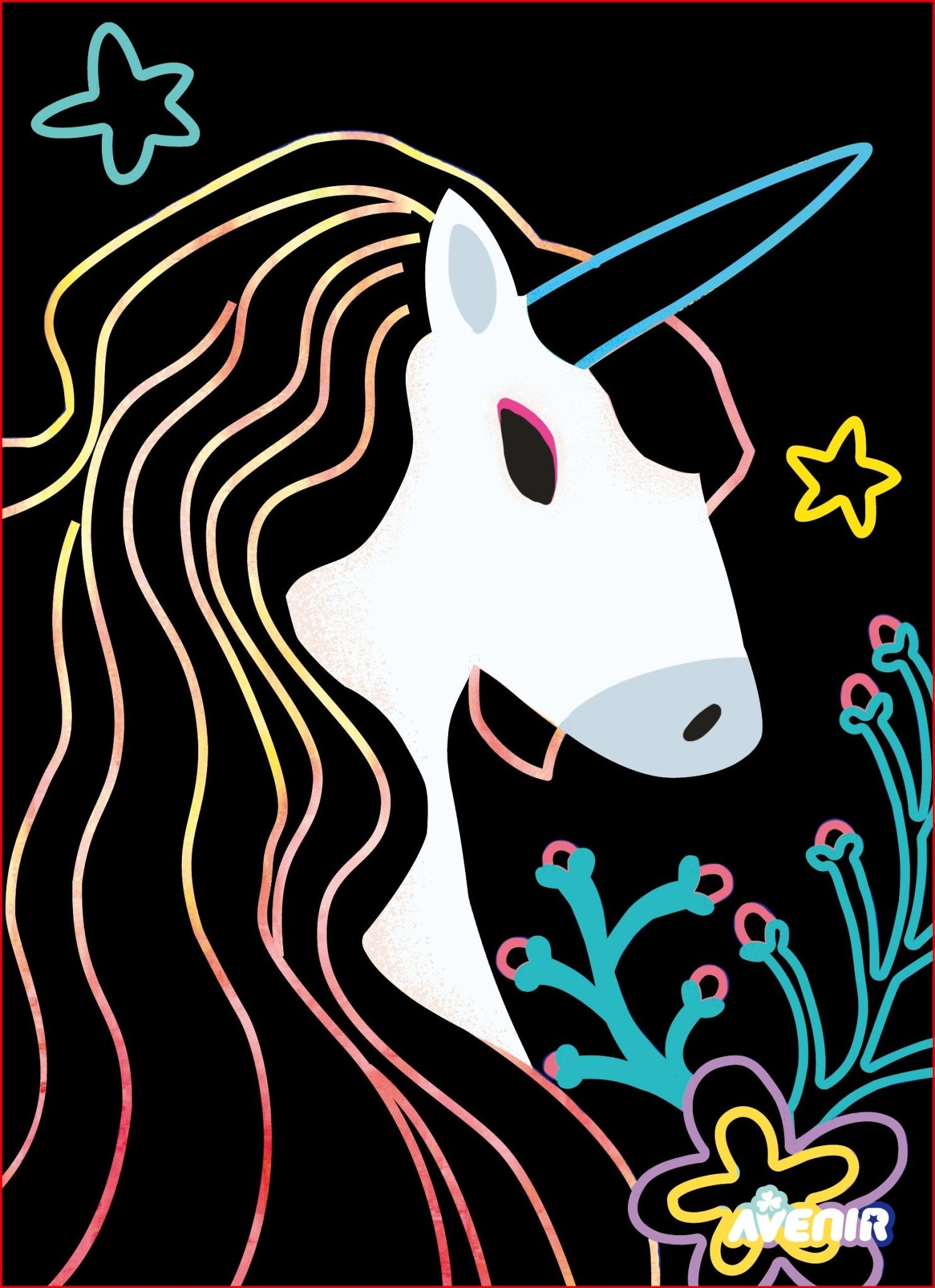 Avenir - Scratch Art - Magic Unicorn - Image 2