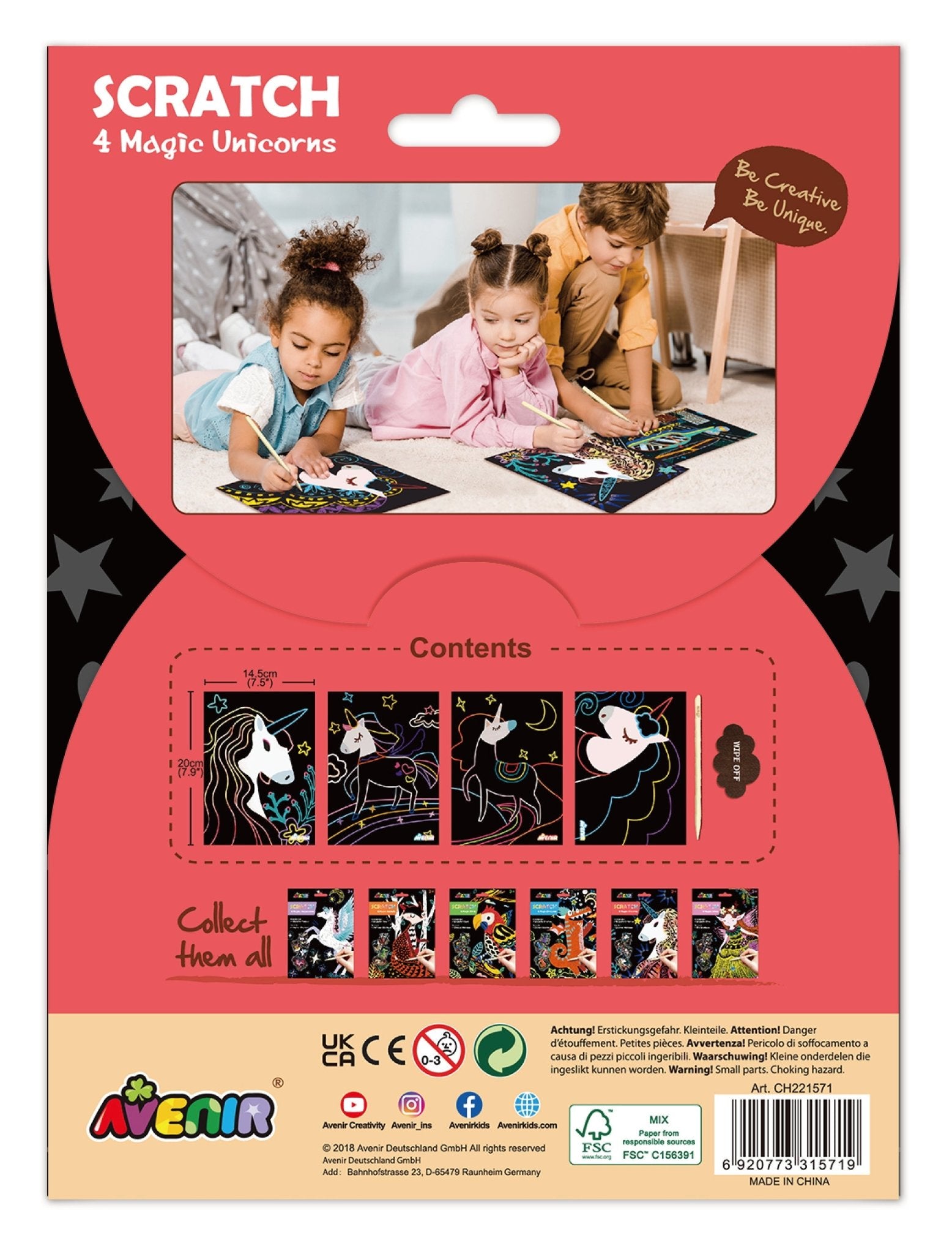 Avenir - Scratch Art - Magic Unicorn - Image 8