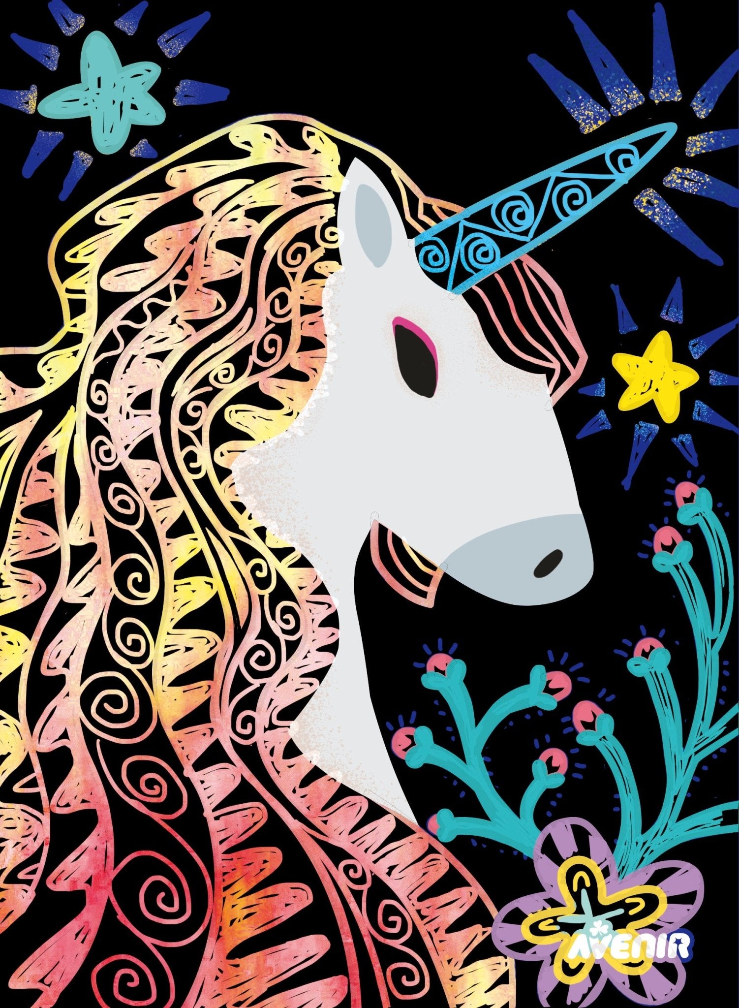 Avenir - Scratch Art - Magic Unicorn - Image 3