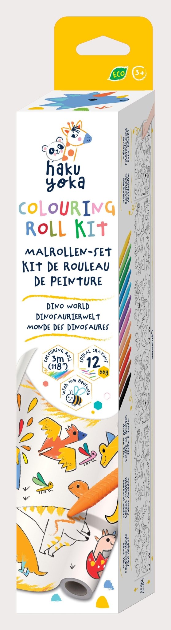 Hakuyoka Colouring Roll Kit (Big) - Dino World