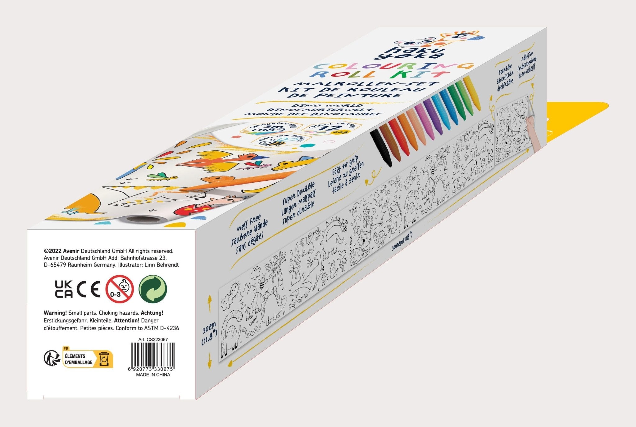 Hakuyoka Colouring Roll Kit (Big) - Dino World - Image 4