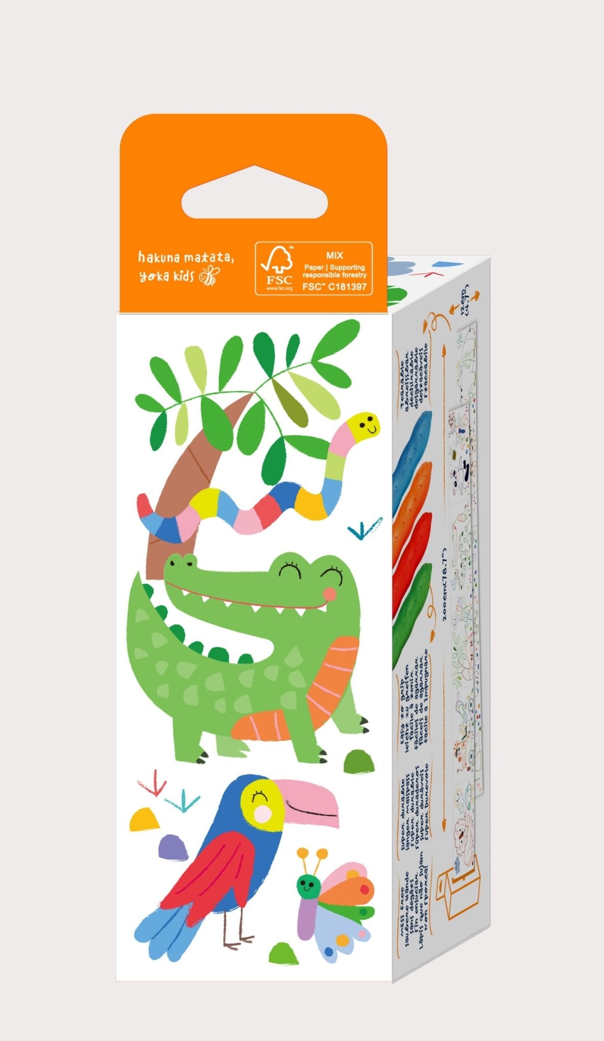 Hakuyoka Colouring Roll Kit - Safari - Image 4
