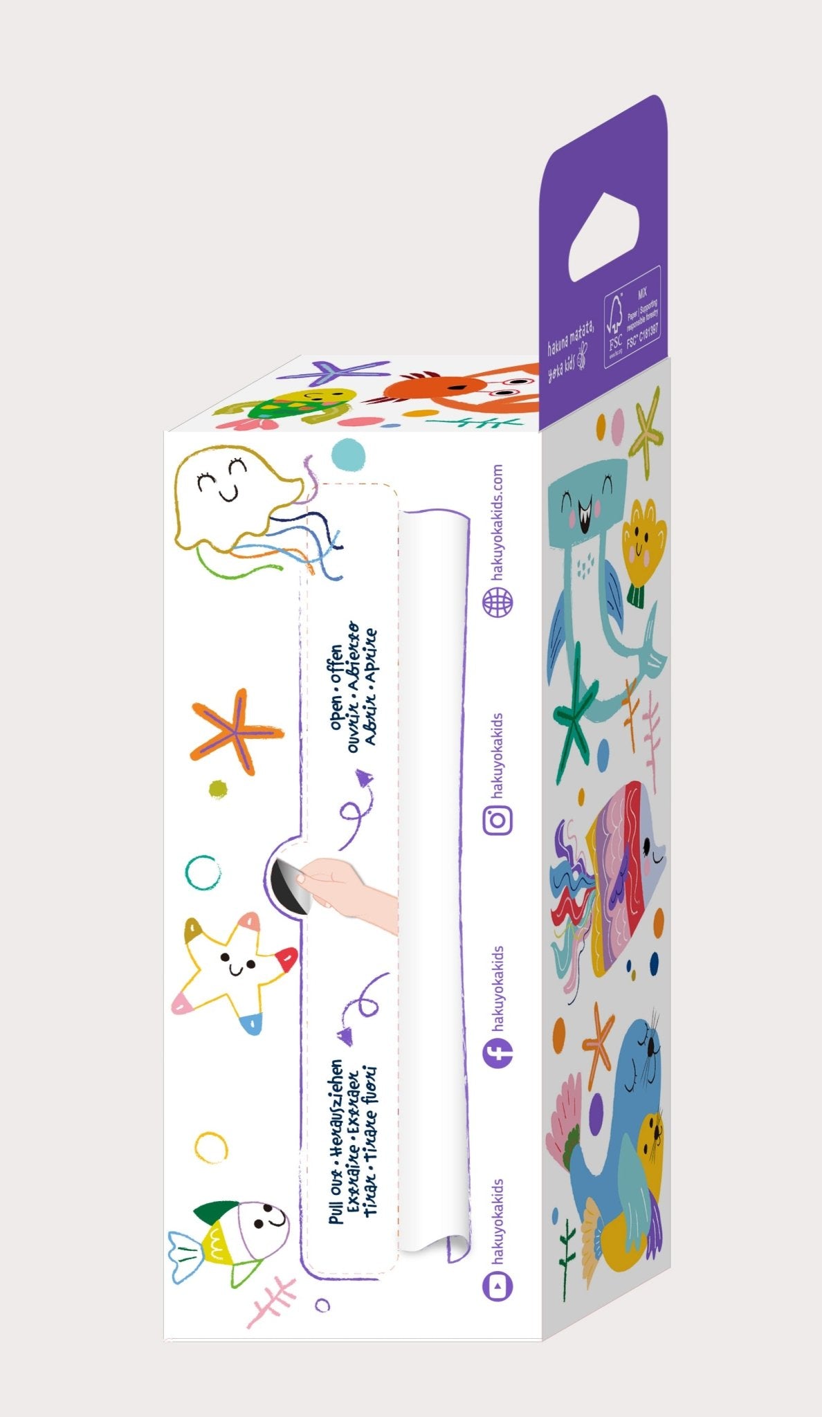 Hakuyoka Colouring Roll Kit - Sealife - Image 12