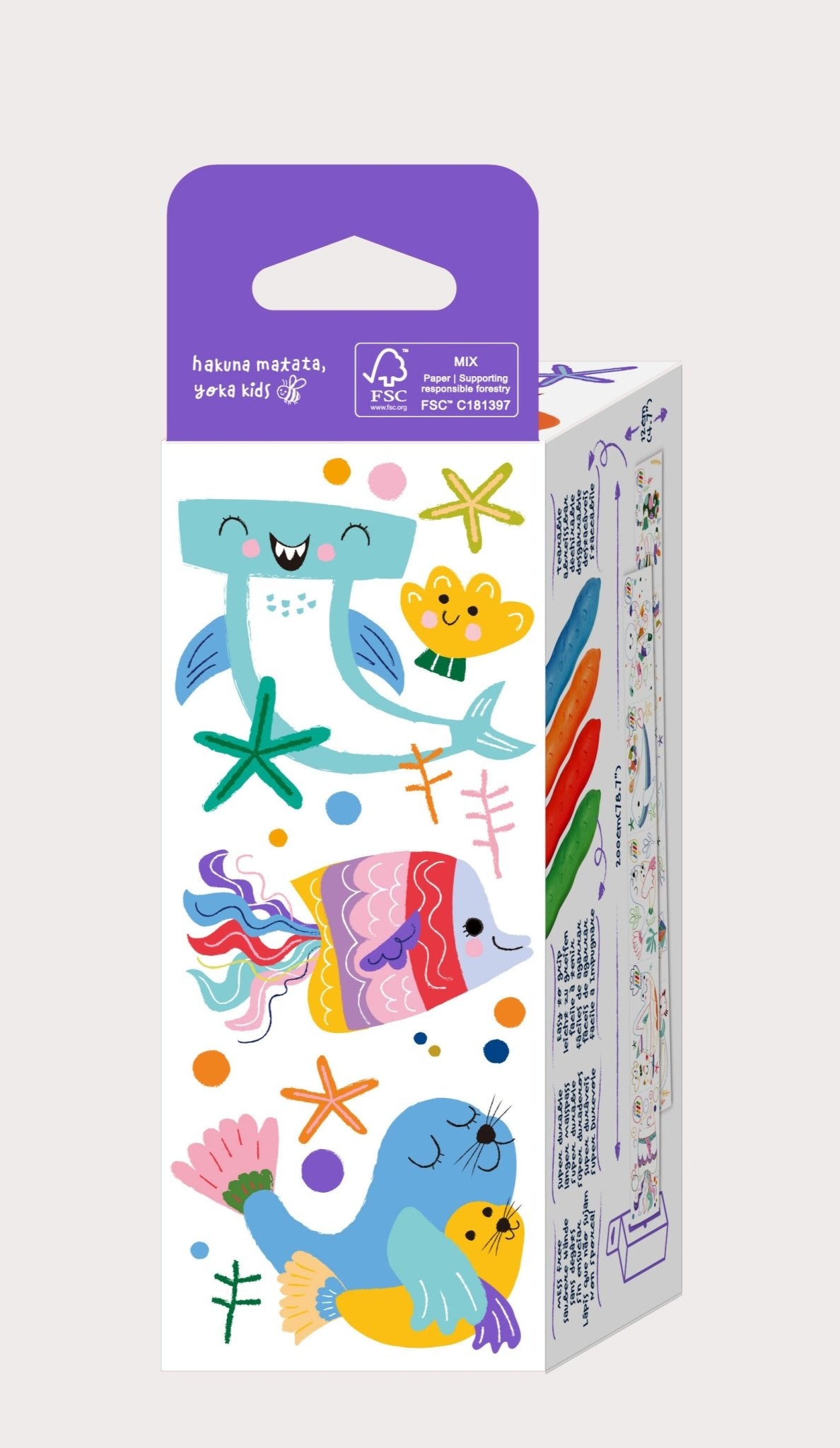 Hakuyoka Colouring Roll Kit - Sealife - Image 8