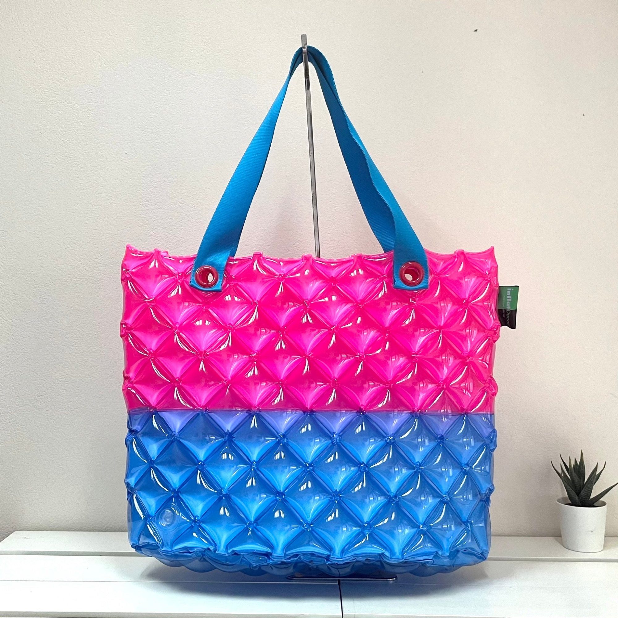 Inflatable Diamond Hand Carry Tote (Small) - Trendy Two Tone